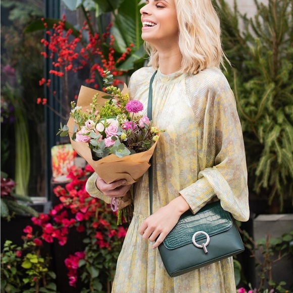 Zara METALLIC THREAD PRINTED DRESS-LIGHT YELLOW-7521/311 - Picture 2 of 16